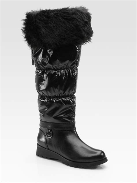 michael kors black booties|Michael Kors snow boots.